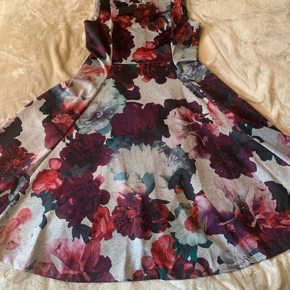 Calvin Klein a-line floral dress